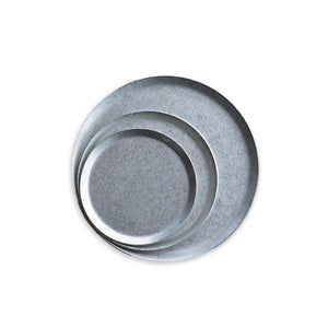 Matte Pewter Circle Tray - a.278-Home decor-a.278-santoku nyc