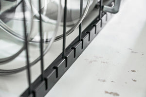 Adjustable Pot Lid Organizer - Steel-Pot Rack-Yamazaki Home-White-santoku nyc