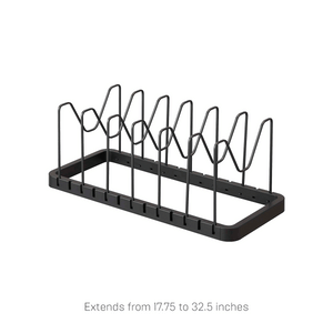 Adjustable Pot Lid Organizer - Steel-Pot Rack-Yamazaki Home-White-santoku nyc