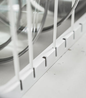 Adjustable Pot Lid Organizer - Steel-Pot Rack-Yamazaki Home-White-santoku nyc