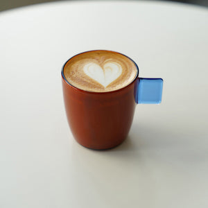 TWO TONE Heat-Resistant Glass Demitasse Cup - amabro-Glassware-amabro-santoku nyc