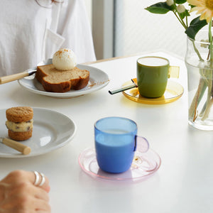 TWO TONE Heat-Resistant Glass Demitasse Cup - amabro-Glassware-amabro-santoku nyc