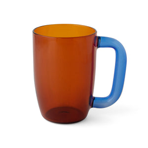 TWO TONE Heat-Resistant Glass Grip Mug - amabro-Glassware-santoku nyc