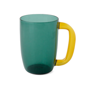 TWO TONE Heat-Resistant Glass Grip Mug - amabro-Glassware-santoku nyc