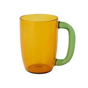 TWO TONE Heat-Resistant Glass Grip Mug - amabro-Glassware-santoku nyc