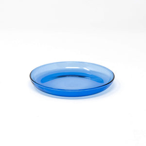 TWO TONE Heat-Resistant Glass Plate - amabro-Glassware-amabro-Blue-santoku nyc