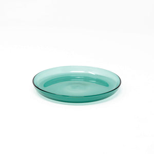 TWO TONE Heat-Resistant Glass Plate - amabro-Glassware-amabro-Green-santoku nyc