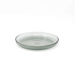 TWO TONE Heat-Resistant Glass Plate - amabro-Glassware-amabro-Gray-santoku nyc