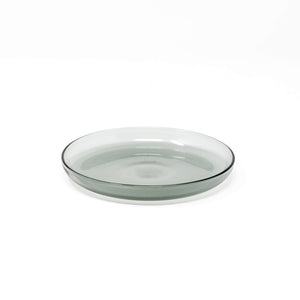 TWO TONE Heat-Resistant Glass Plate - amabro-Glassware-amabro-Gray-santoku nyc