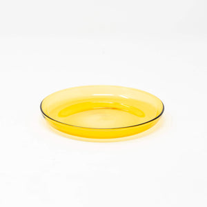 TWO TONE Heat-Resistant Glass Plate - amabro-Glassware-amabro-Yellow-santoku nyc