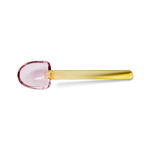 TWO TONE Heat-Resistant Glass Spoon - amabro-Glassware-santoku nyc