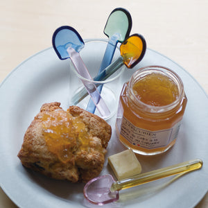 TWO TONE Heat-Resistant Glass Spoon - amabro-Glassware-santoku nyc