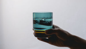 TWO TONE Heat-Resistant Glass Stacking Cup - amabro-Glassware-santoku nyc