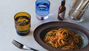 TWO TONE Heat-Resistant Glass Stacking Cup - amabro-Glassware-santoku nyc