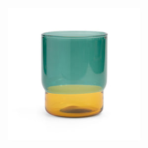 TWO TONE Heat-Resistant Glass Stacking Cup - amabro-Glassware-amabro-Green x Yellow-SANTOKU NYC