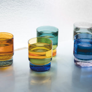 TWO TONE Heat-Resistant Glass Stacking Cup - amabro-Glassware-amabro-SANTOKU NYC
