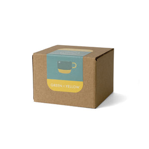 TWO TONE Heat-Resistant Glass Stacking Mug - amabro-Glassware-amabro-santoku nyc