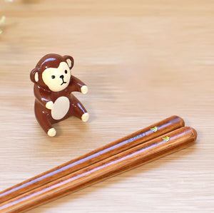 Animal Chopstick Rest Set 'Monkey' - Miyoshi Shikki