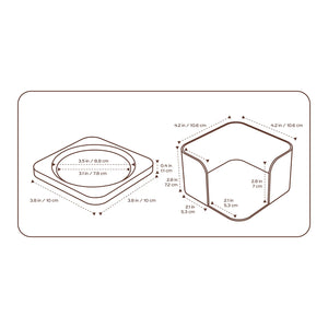 APTO Contour Coaster Set, Wood - Yamazaki Home