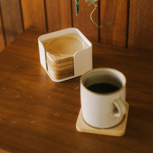 APTO Contour Coaster Set, Wood - Yamazaki Home