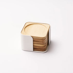 APTO Contour Coaster Set, Wood - Yamazaki Home