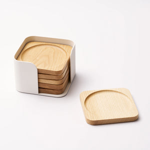APTO Contour Coaster Set, Wood - Yamazaki Home
