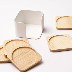 APTO Contour Coaster Set, Wood - Yamazaki Home