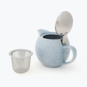 BEE HOUSE Round Teapot for One 15 oz Crackled Collection - ZERO JAPAN