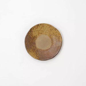 Microwave- and oven-safe Bizen plate 'Round' - ONI BIZEN-Plates-santoku nyc