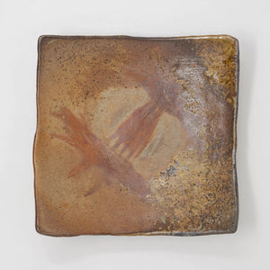 Microwave- and oven-safe Bizen plate 'Square' - ONI BIZEN-Plates-santoku nyc