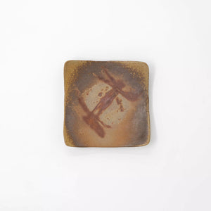 Microwave- and oven-safe Bizen plate 'Square' - ONI BIZEN-Plates-santoku nyc