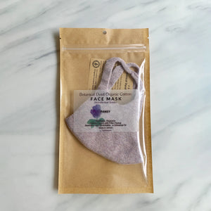 Unisex Botanical Dyed Organic Cotton Face Mask Carnation(Pink) - Tabbisocks