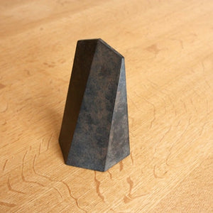 FUTAGAMI Brass Bookend - Koma Shape (Black Mottled)-Bookends-FUTAGAMI-santoku nyc