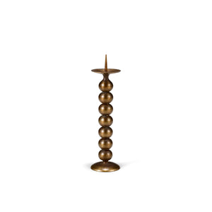 Brass Candle Holder ‘Seven-Ball’ - NOUSAKU-Candle Holder-NOUSAKU-Antique Iron-Bronze Finish-santoku nyc