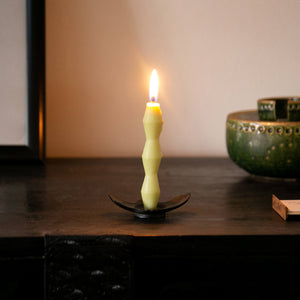 Brass Candle Holder ‘Wave’ - NOUSAKU-Candle Holder-NOUSAKU-santoku nyc