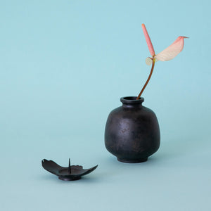 Brass Candle Holder ‘Wave’ - NOUSAKU-Candle Holder-NOUSAKU-santoku nyc