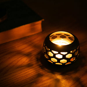 Brass Candle Shade with Glass Holder & Candle - NOUSAKU-Candle Holder-NOUSAKU-santoku nyc