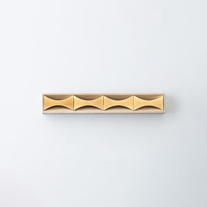 Brass Chopstick Rest Set of 4 'Flash' - FUTAGAMI-Chopstick Holders-FUTAGAMI-santoku nyc