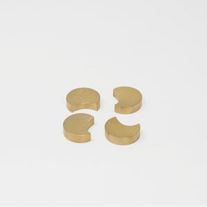 Brass Chopstick Rest Set of 4 'Four Moons' - FUTAGAMI