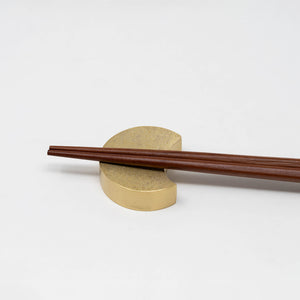 Brass Chopstick Rest Set of 4 'Four Moons' - FUTAGAMI