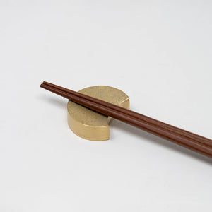 Brass Chopstick Rest Set of 4 'Four Moons' - FUTAGAMI