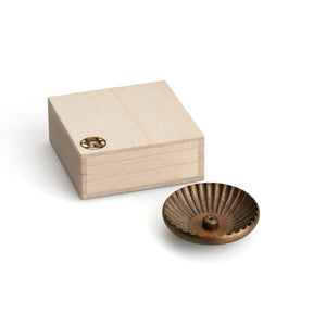 Brass Chrysanthemum Petal Incense Stick Holder - NOUSAKU-Incense Holder-NOUSAKU-santoku nyc