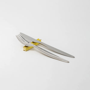 Brass Cutlery Rest Set of 4 'Meteor' S/L - FUTAGAMI-Cutlery Rest-FUTAGAMI-Large-santoku nyc