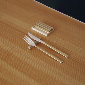 Brass Cutlery Chopstick Rest Set of 4 'Meteor' S/L - FUTAGAMI