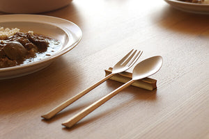Brass Cutlery Rest Set of 4 'Meteor' S/L - FUTAGAMI-Cutlery Rest-FUTAGAMI-santoku nyc