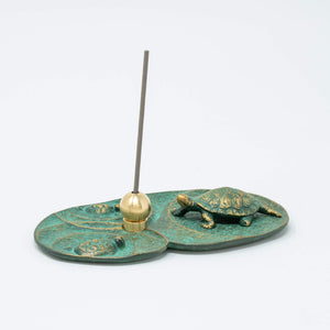 Brass Incense Stick Holder ‘Turtle’ - Shobido-Incense Holder-Shobido-santoku nyc