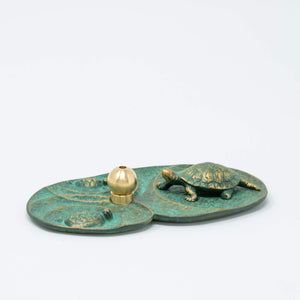 Brass Incense Stick Holder ‘Turtle’ - Shobido-Incense Holder-Shobido-santoku nyc
