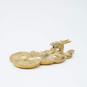 Brass Incense Stick Holder ‘Unryu’ - Shobido-Incense Holder-Shobido-Antique Gold-santoku nyc