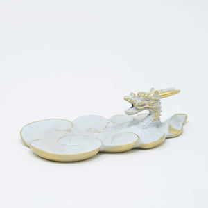 Brass Incense Stick Holder ‘Unryu’ - Shobido-Incense Holder-Shobido-White-santoku nyc