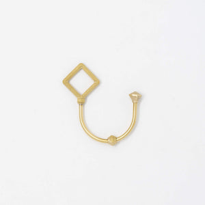 Brass Key Ring 'Shooting Star' Diamond - FUTAGAMI-Key Ring-santoku nyc